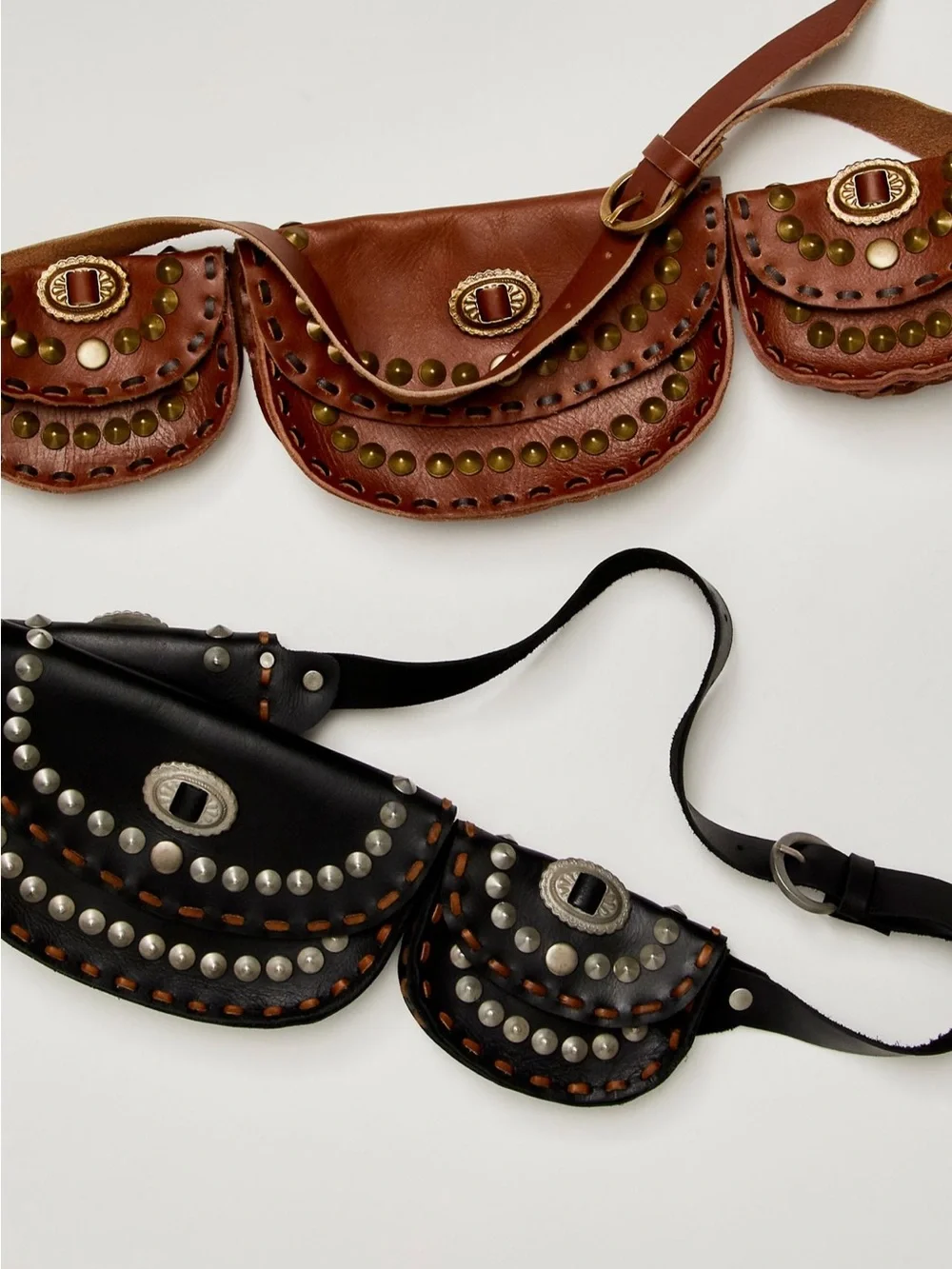 NWT Free People Lucky Stars Pocket Belt Bag-Black